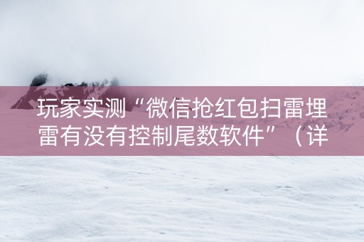玩家实测“微信抢红包扫雷埋雷有没有控制尾数软件”（详细透视教程）-哔哩哔哩