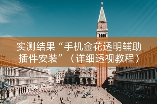 实测结果“手机金花透明辅助插件安装”（详细透视教程）-哔哩哔哩