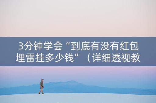 3分钟学会“到底有没有红包埋雷挂多少钱”（详细透视教程）-哔哩哔哩