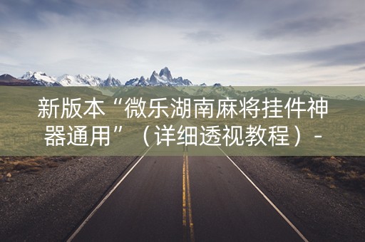 新版本“微乐湖南麻将挂件神器通用”（详细透视教程）-哔哩哔哩