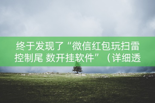 终于发现了“微信红包玩扫雷控制尾 数开挂软件”（详细透视教程）-哔哩哔哩