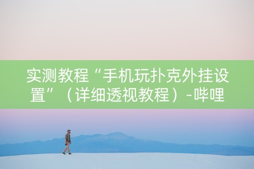 实测教程“手机玩扑克外挂设置”（详细透视教程）-哔哩哔哩