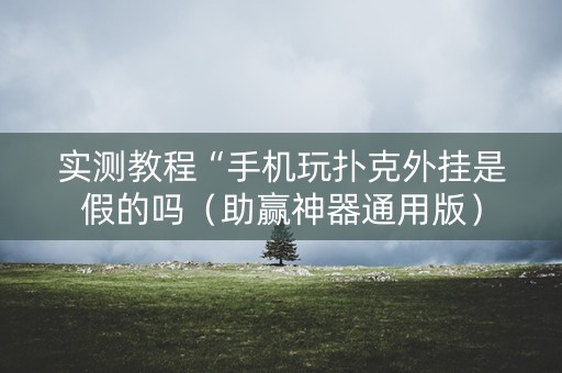 实测教程“手机玩扑克外挂是假的吗（助赢神器通用版）