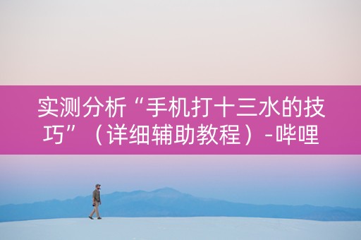 实测分析“手机打十三水的技巧”（详细辅助教程）-哔哩哔哩