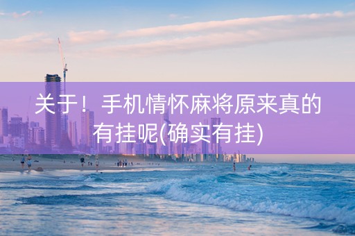 关于！手机情怀麻将原来真的有挂呢(确实有挂)