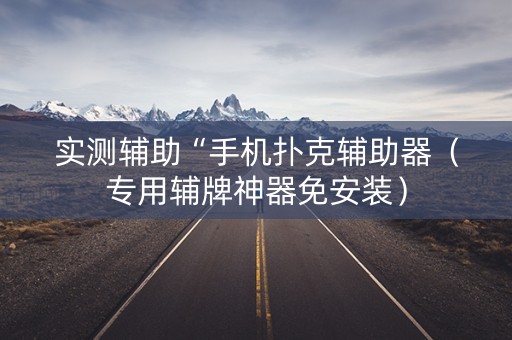 实测辅助“手机扑克辅助器（专用辅牌神器免安装）