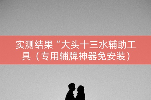 实测结果“大头十三水辅助工具（专用辅牌神器免安装）