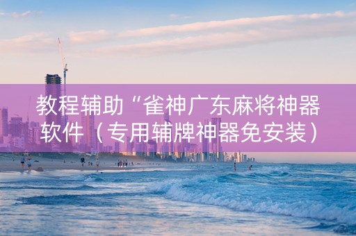 教程辅助“雀神广东麻将神器软件（专用辅牌神器免安装）