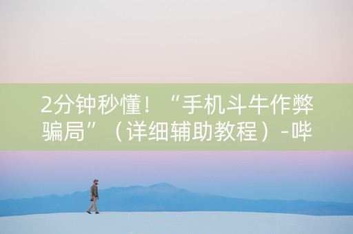 2分钟秒懂！“手机斗牛作弊骗局”（详细辅助教程）-哔哩哔哩
