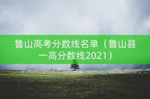 鲁山高考分数线名单（鲁山县一高分数线2021）