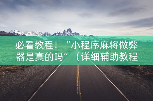 必看教程！“小程序麻将做弊器是真的吗”（详细辅助教程）-哔哩哔哩