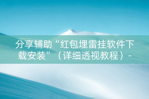 分享辅助“红包埋雷挂软件下载安装”（详细透视教程）-哔哩哔哩