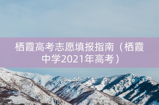 栖霞高考志愿填报指南（栖霞中学2021年高考）