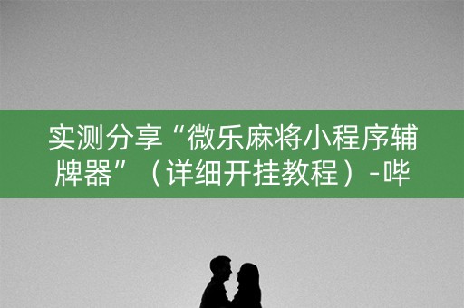 实测分享“微乐麻将小程序辅牌器”（详细开挂教程）-哔哩哔哩