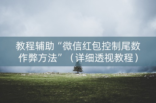 教程辅助“微信红包控制尾数作弊方法”（详细透视教程）-哔哩哔哩