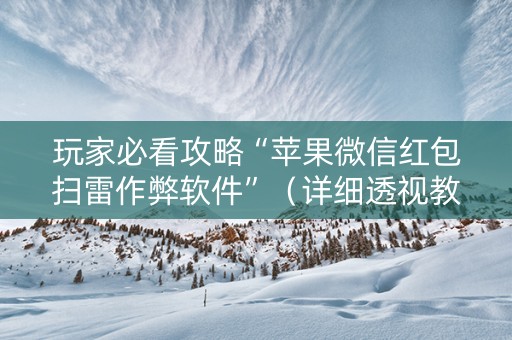 玩家必看攻略“苹果微信红包扫雷作弊软件”（详细透视教程）-哔哩哔哩
