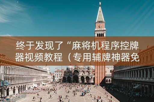 终于发现了“麻将机程序控牌器视频教程（专用辅牌神器免安装）