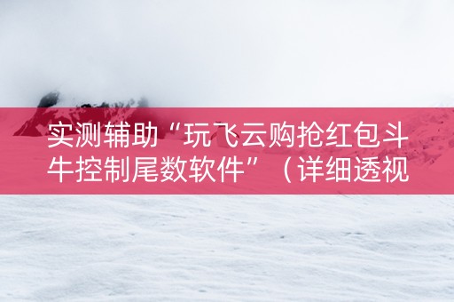 实测辅助“玩飞云购抢红包斗牛控制尾数软件”（详细透视教程）-哔哩哔哩