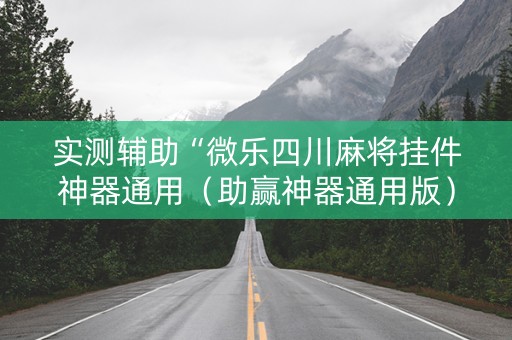 实测辅助“微乐四川麻将挂件神器通用（助赢神器通用版）