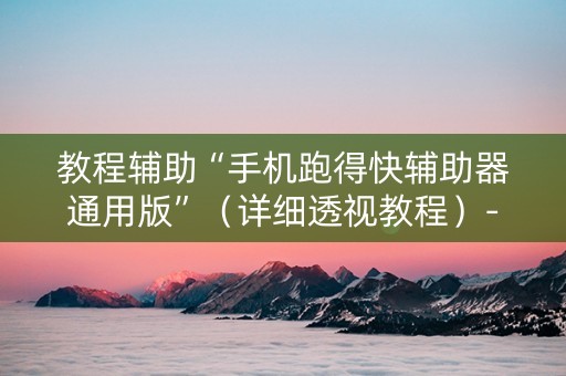 教程辅助“手机跑得快辅助器通用版”（详细透视教程）-哔哩哔哩