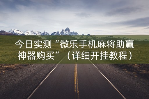 今日实测“微乐手机麻将助赢神器购买”（详细开挂教程）-哔哩哔哩