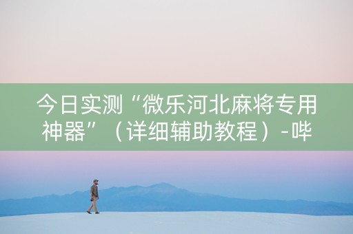 今日实测“微乐河北麻将专用神器”（详细辅助教程）-哔哩哔哩