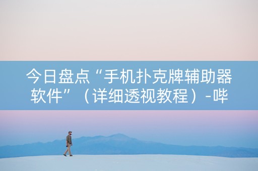 今日盘点“手机扑克牌辅助器软件”（详细透视教程）-哔哩哔哩