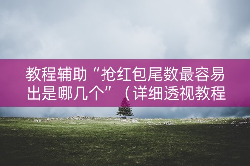 教程辅助“抢红包尾数最容易出是哪几个”（详细透视教程）-哔哩哔哩