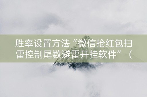 胜率设置方法“微信抢红包扫雷控制尾数避雷开挂软件”（详细透视教程）-哔哩哔哩