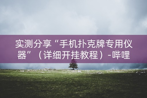 实测分享“手机扑克牌专用仪器”（详细开挂教程）-哔哩哔哩