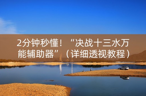 2分钟秒懂！“决战十三水万能辅助器”（详细透视教程）-哔哩哔哩