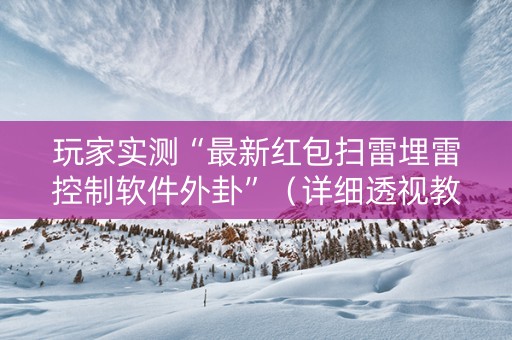 玩家实测“最新红包扫雷埋雷控制软件外卦”（详细透视教程）-哔哩哔哩