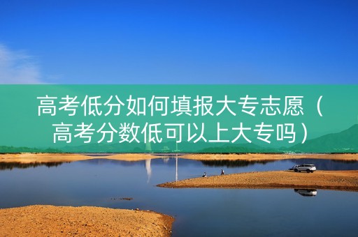 高考低分如何填报大专志愿（高考分数低可以上大专吗）