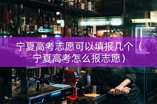 宁夏高考志愿可以填报几个（宁夏高考怎么报志愿）