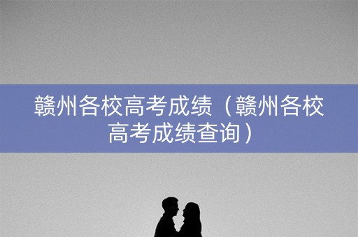 赣州各校高考成绩（赣州各校高考成绩查询）