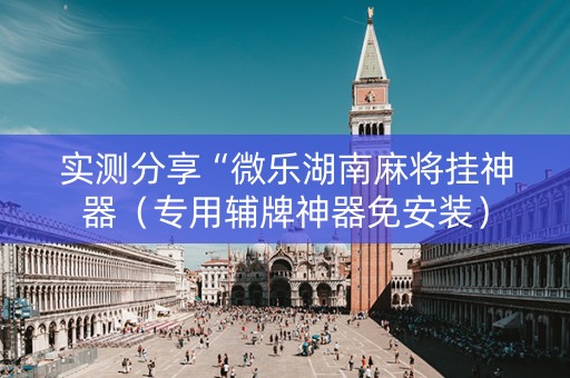 实测分享“微乐湖南麻将挂神器（专用辅牌神器免安装）