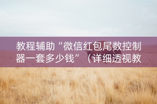 教程辅助“微信红包尾数控制器一套多少钱”（详细透视教程）-哔哩哔哩