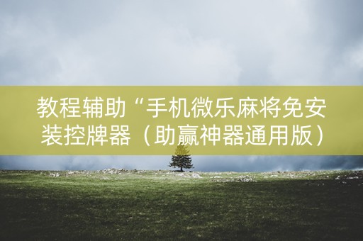 教程辅助“手机微乐麻将免安装控牌器（助赢神器通用版）
