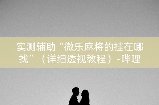 实测辅助“微乐麻将的挂在哪找”（详细透视教程）-哔哩哔哩