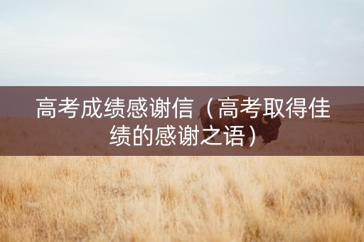 高考成绩感谢信（高考取得佳绩的感谢之语）