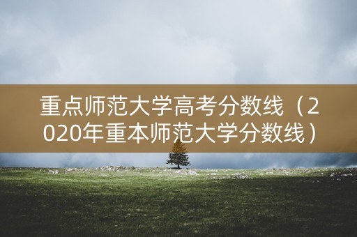 重点师范大学高考分数线（2020年重本师范大学分数线）