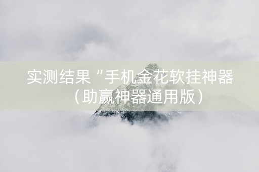 实测结果“手机金花软挂神器（助赢神器通用版）