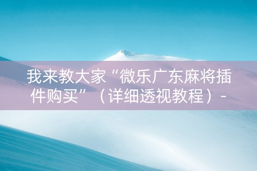 我来教大家“微乐广东麻将插件购买”（详细透视教程）-哔哩哔哩