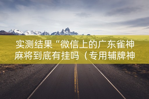 实测结果“微信上的广东雀神麻将到底有挂吗（专用辅牌神器免安装）
