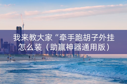 我来教大家“牵手跑胡子外挂怎么装（助赢神器通用版）
