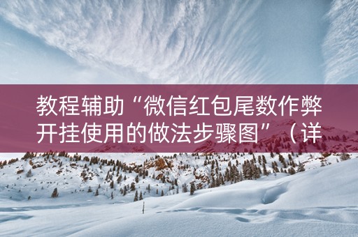 教程辅助“微信红包尾数作弊开挂使用的做法步骤图”（详细透视教程）-哔哩哔哩