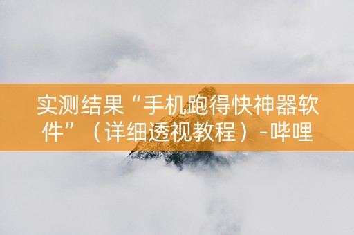 实测结果“手机跑得快神器软件”（详细透视教程）-哔哩哔哩