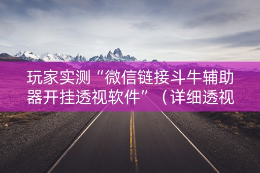 玩家实测“微信链接斗牛辅助器开挂透视软件”（详细透视教程）-哔哩哔哩
