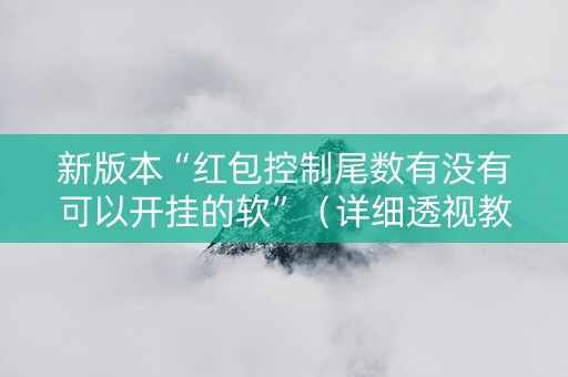 新版本“红包控制尾数有没有可以开挂的软”（详细透视教程）-哔哩哔哩