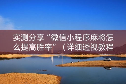实测分享“微信小程序麻将怎么提高胜率”（详细透视教程）-哔哩哔哩